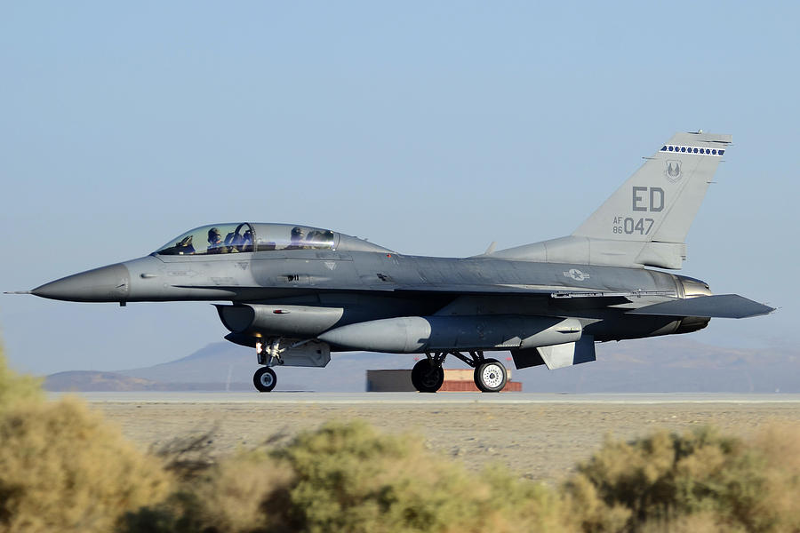 General Dynamics F-16D Fighting Falcon 86-0047 Edwards Air Force Base on September 20 2012 Photograph by Brian Lockett