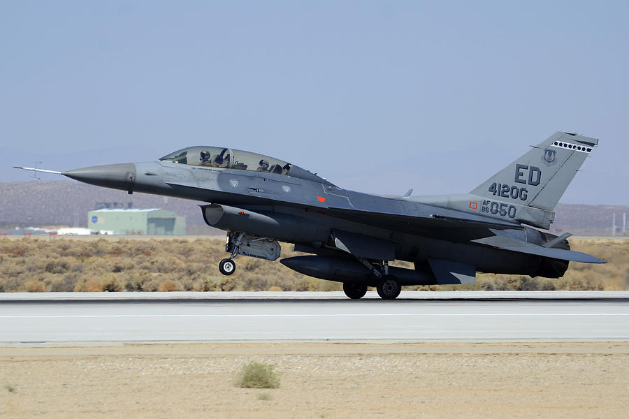 General Dynamics F-16D Fighting Falcon 86-0050 Edwards Air Force Base on September 20 2012 Photograph by Brian Lockett