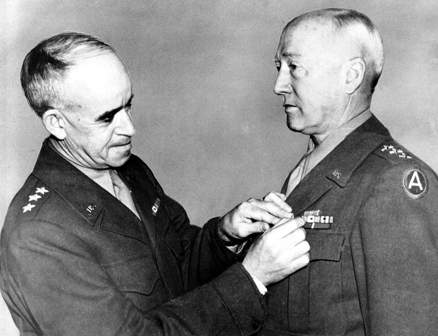 General Omar N. Bradley Pins Bronze Photograph by Everett - Fine Art ...