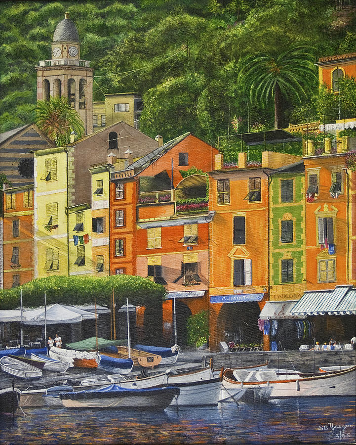 Genoa Marina Painting by Stuart B Yaeger