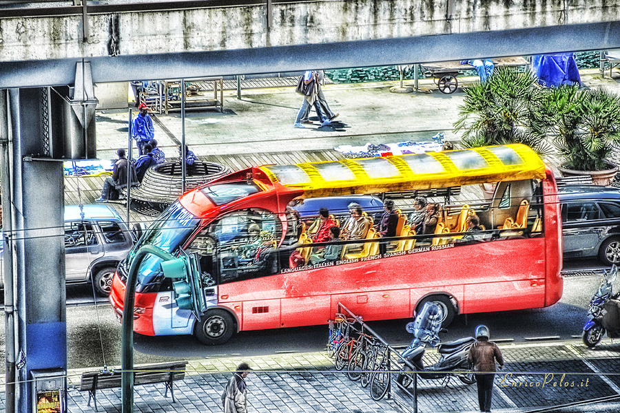 GENOA Sightseeing city bus Photograph by Enrico Pelos