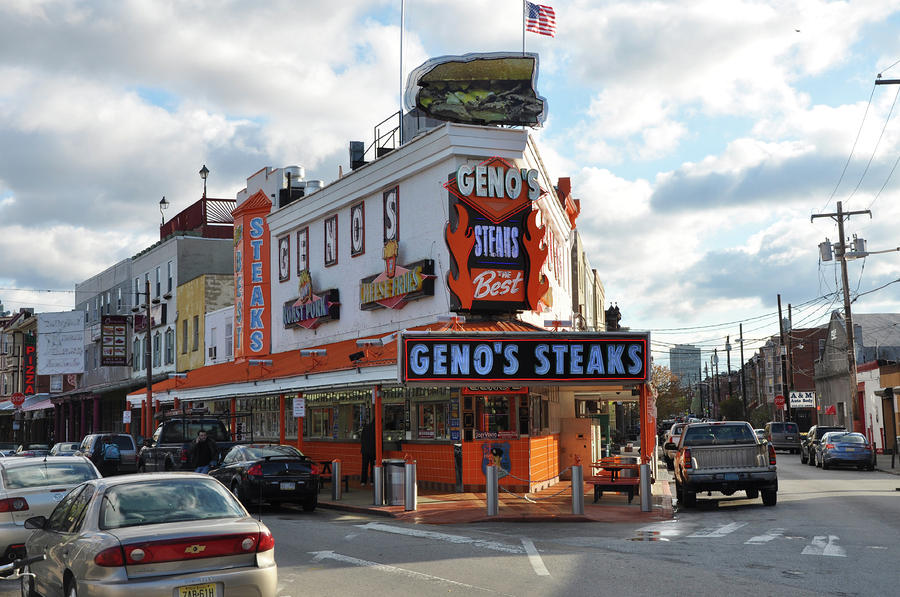 Philadelphia Photograph - Genos Steaks - South Philadelphia by Bill Cannon