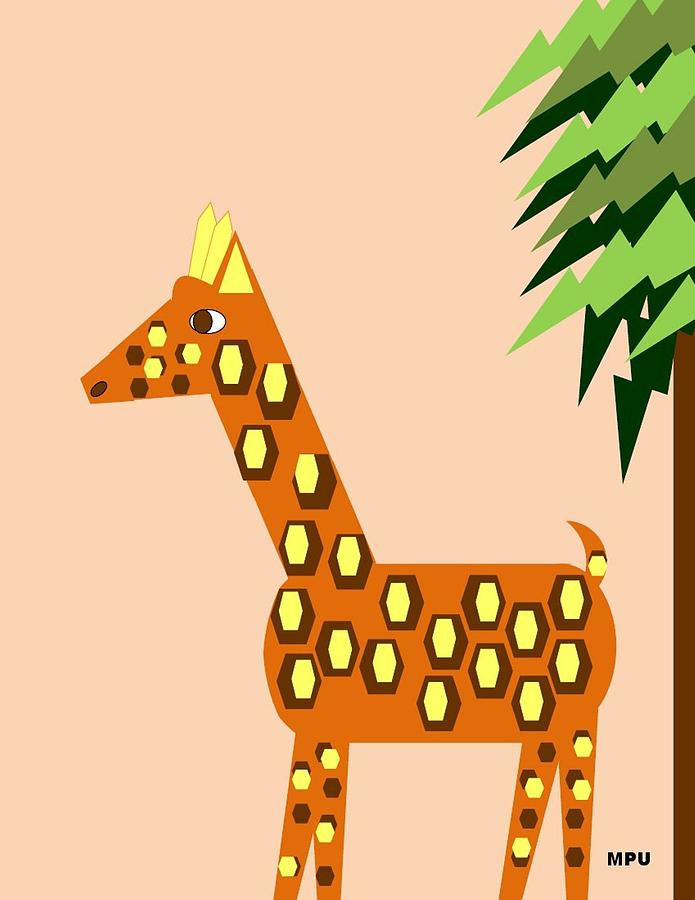Geo Giraffe Digital Art by Maria Urso