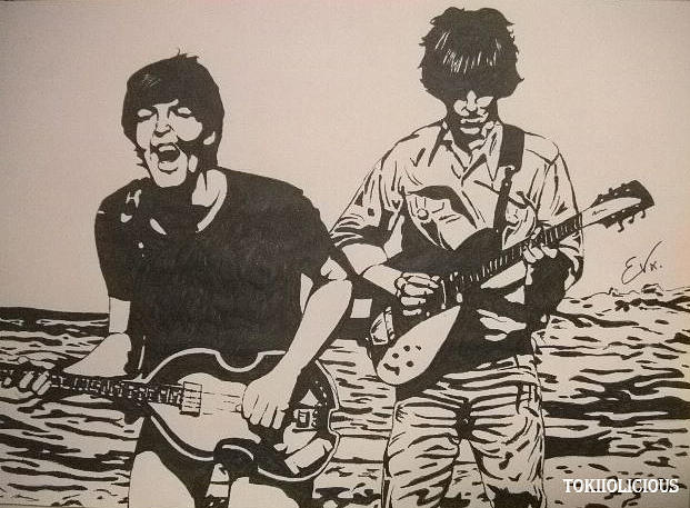 George And Paul Drawing By Tokiiolicious