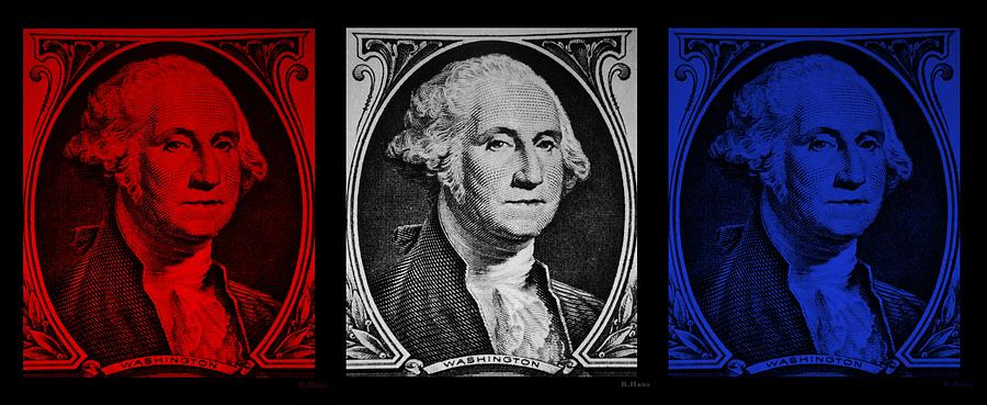 George Washington Photograph - GEORGE in RED WHITE n BLUE by Rob Hans