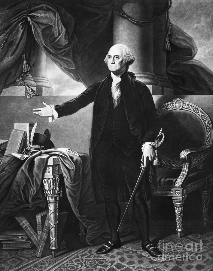 George Washington, 1st American Photograph by Omikron