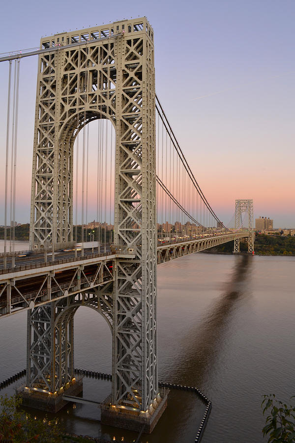 George Washington Bridge at Sunset Photograph by Zawhaus Photography