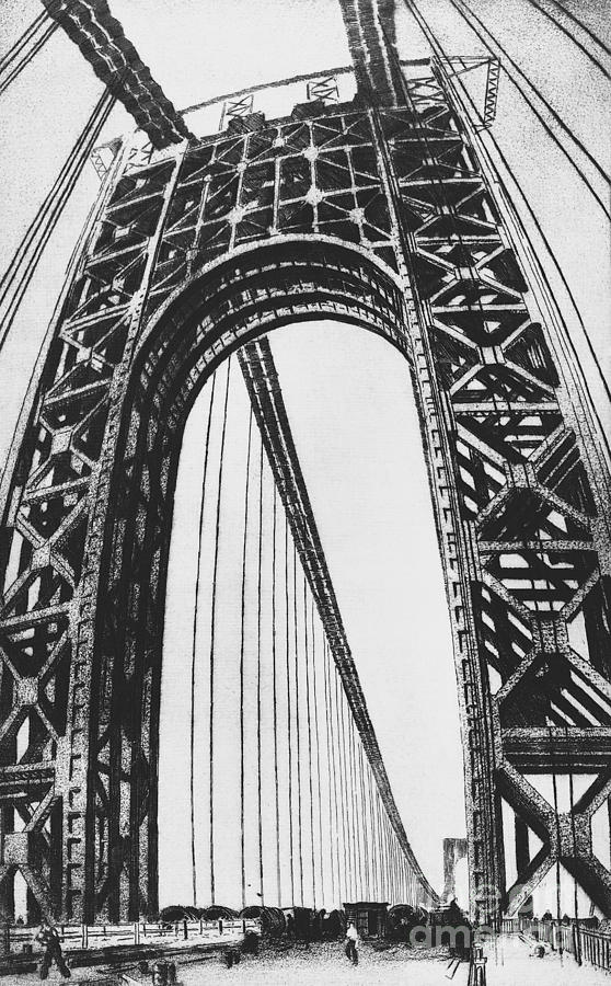 George Washington Bridge Photograph by Photo Researchers