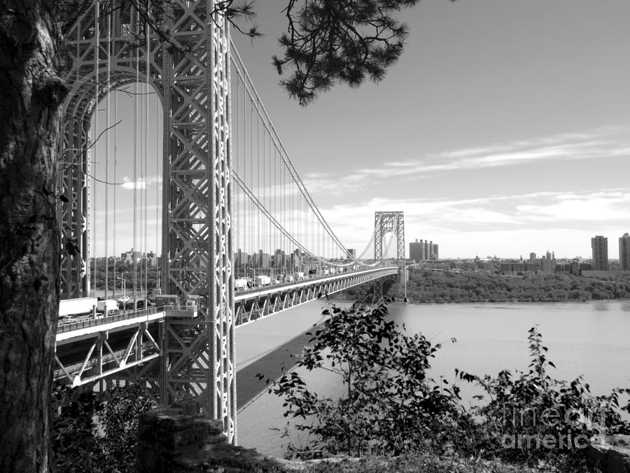 Car Photograph - George Washington Bridge by Valerie Morrison