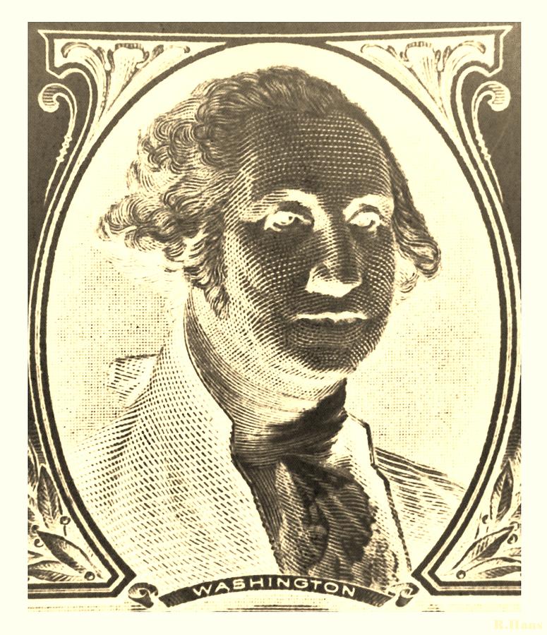 GEORGE WASHINGTON in NEGATIVE SEPIA Photograph by Rob Hans