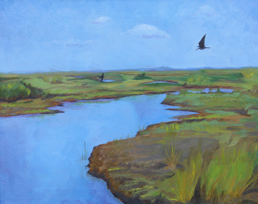 Georgia Marsh Painting by Rachel Bochnia
