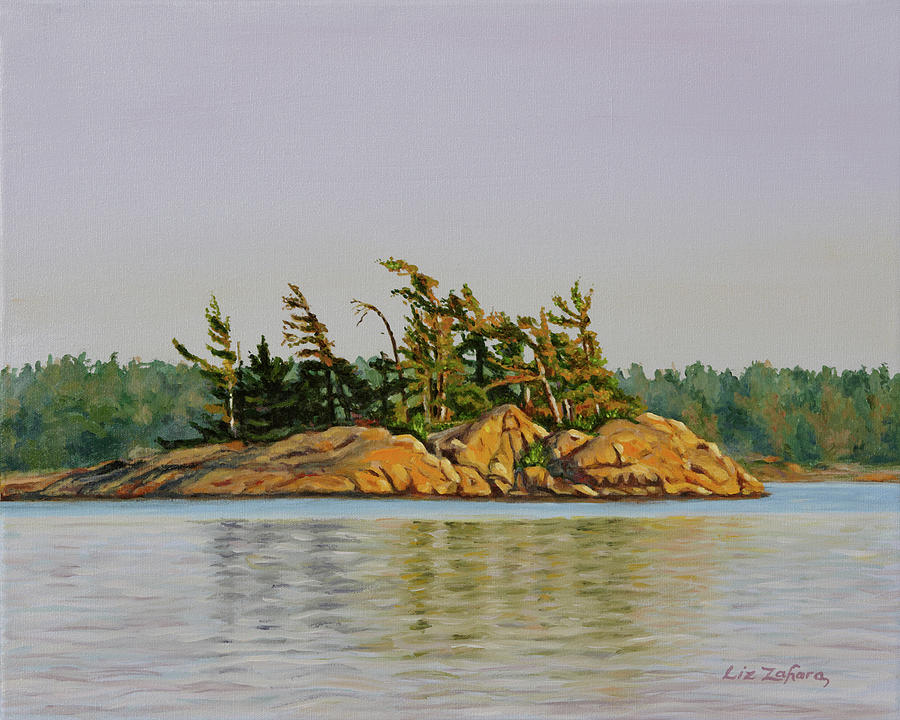 Georgian Bay Island 2 Painting by Liz Zahara