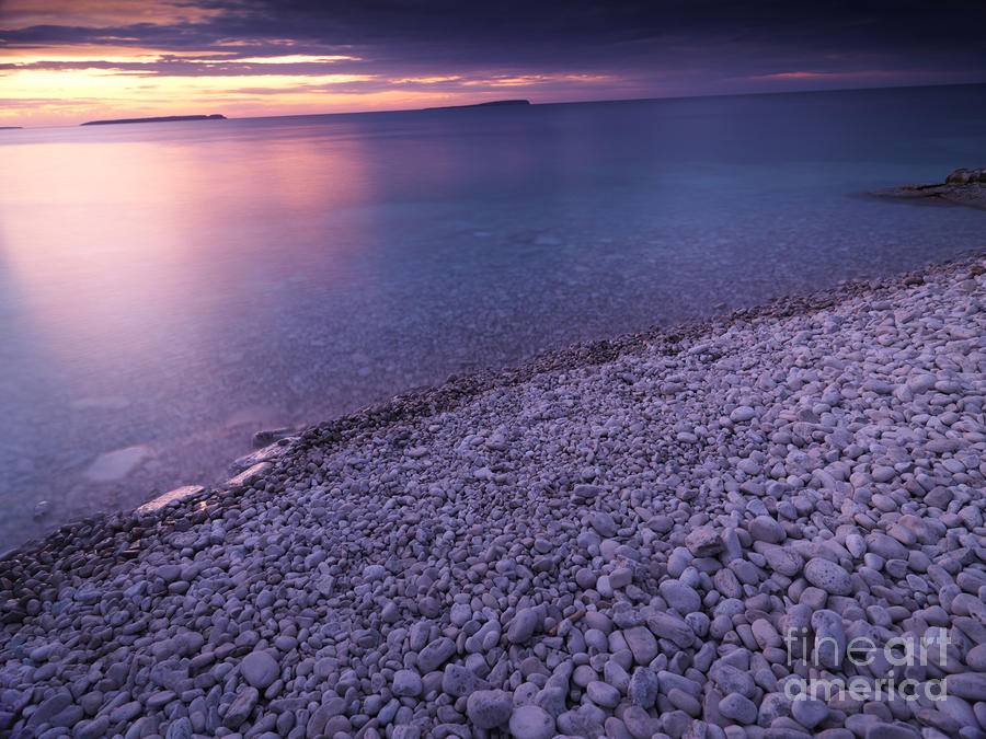 Georgian Bay Shore at Sunset Photograph by Maxim Images Exquisite Prints