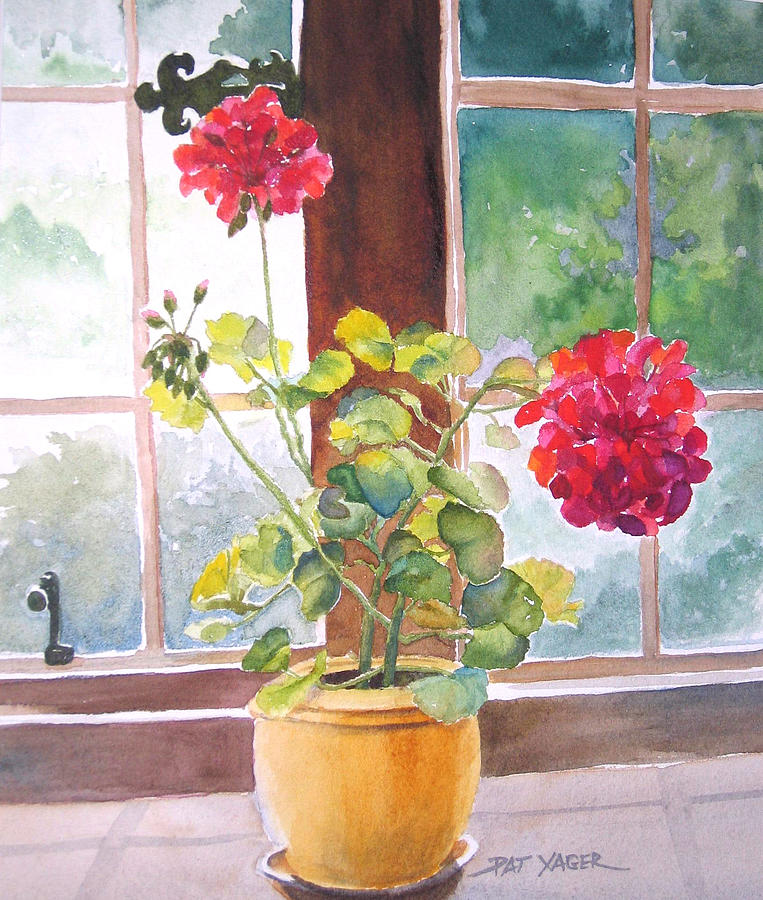 Geraniums at Gillthwaite Rigg Painting by Pat Yager - Fine Art America