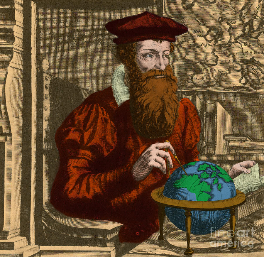 History Photograph - Gerardus Mercator, Flemish Cartographer by Photo Researchers, Inc.