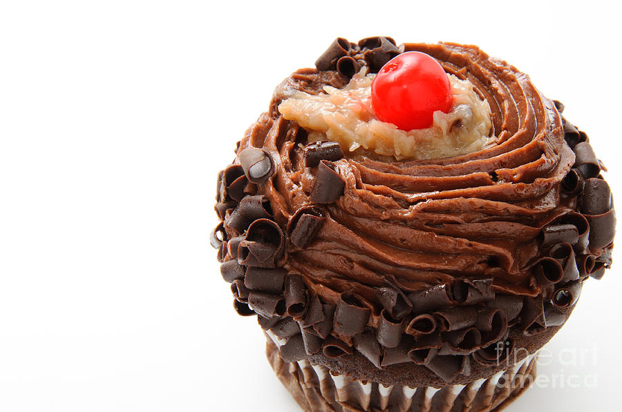 German Chocolate Cupcake 1 Photograph by Andee Design