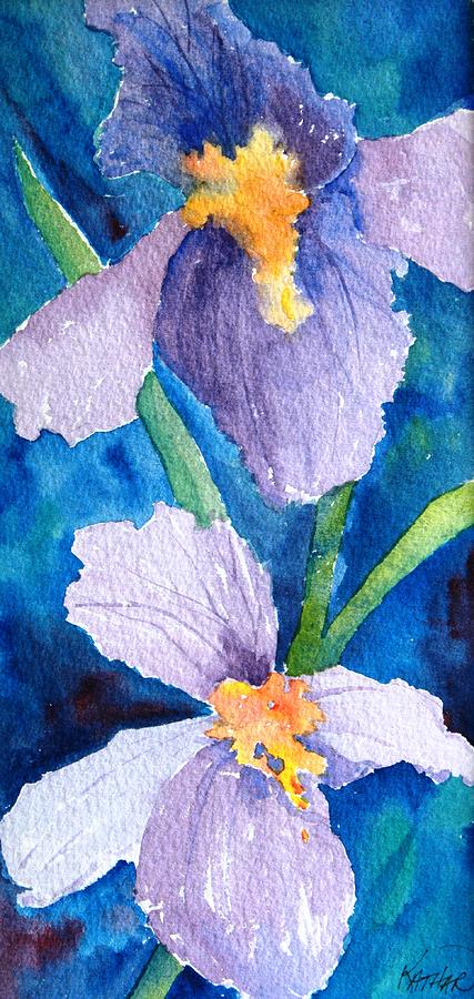 German Iris Painting by Kathleen Hartman