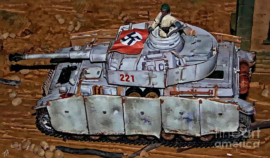 German Panzer IV Ausf Digital Art by Tommy Anderson