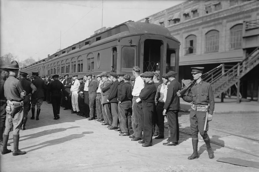 Train Photograph - Germans In Hoboken, New Jersey, Rounded by Everett