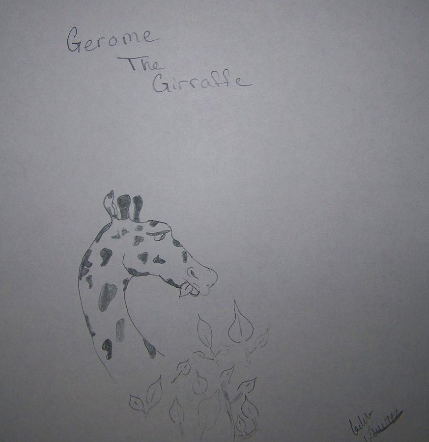 Gerome The Giraffe Drawing by Laurie Kidd