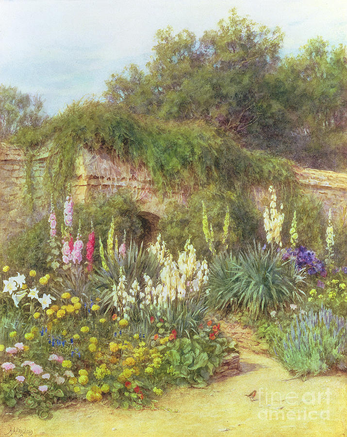 Helen Allingham Painting - Gertrude Jekylls Garden by Helen Allingham