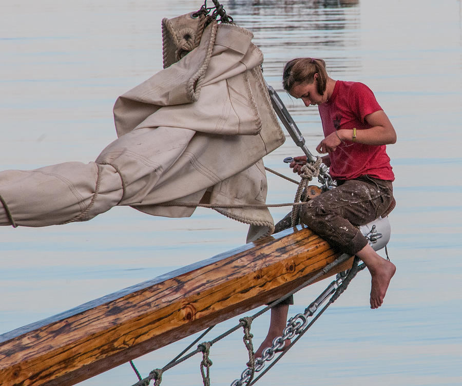 Maine Photograph - Getting Ready to Sail by John Klingel