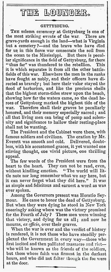 Gettysburg Address, 1863 Photograph by Granger