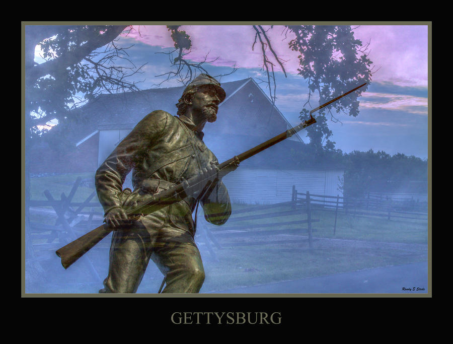 Gettysburg National Park Digital Art - Gettysburg Battlefield Poster by Randy Steele