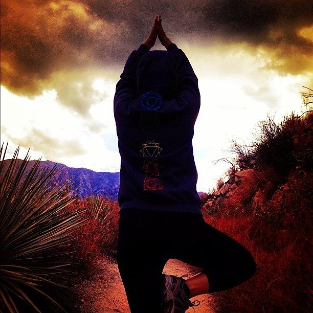 Hollywood Photograph - Gf Doing Yoga In Her Chaka-wear by Ray Jay