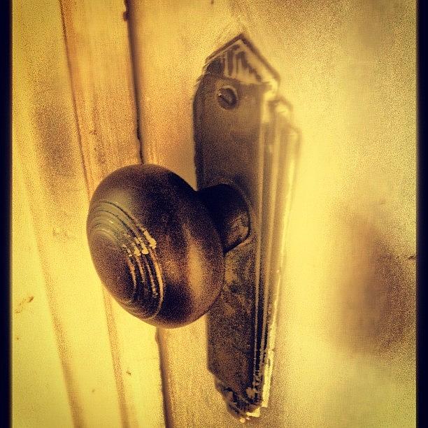 Vintage Photograph - Ghost Knob #vintage #doorknob #shadows by Lucy Siciliano