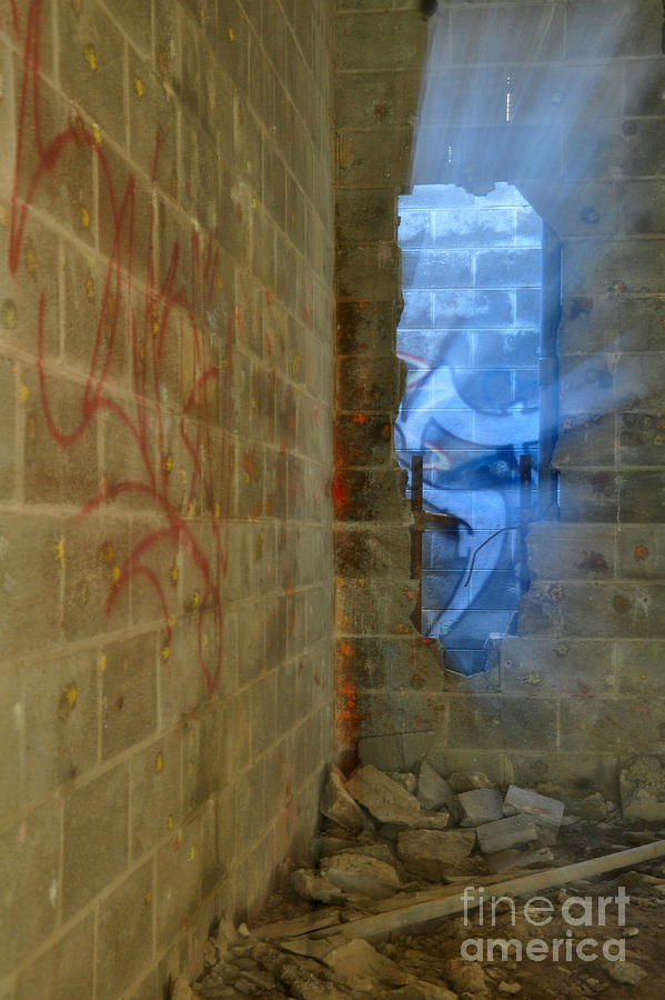 Brick Photograph - Ghost Through the Wall by Ginger Harris