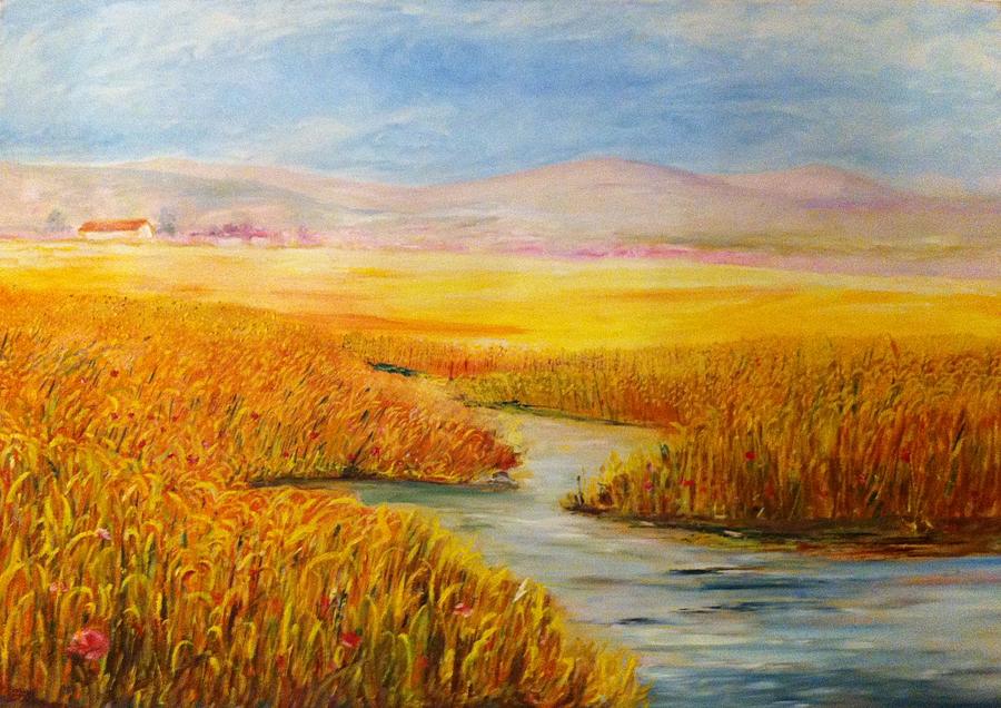 Landscape Painting - Giallo Come Il Sole by B Russo