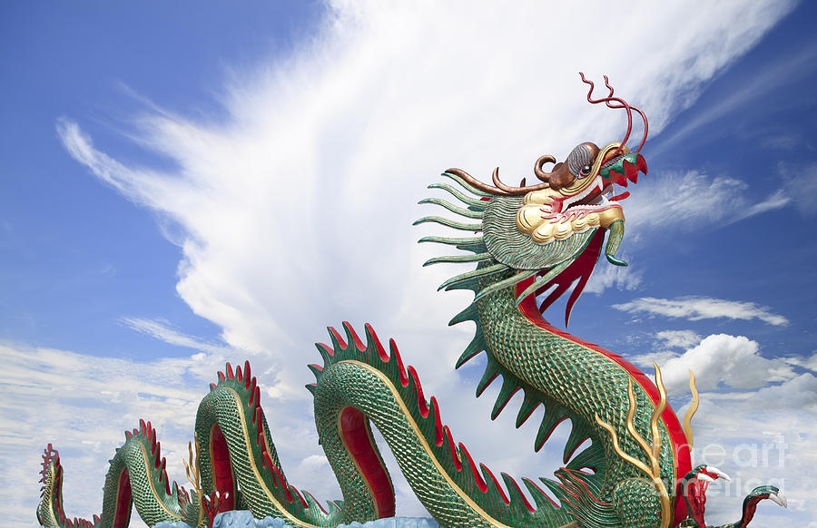 Giant Chinese dragon  Photograph by Anek Suwannaphoom
