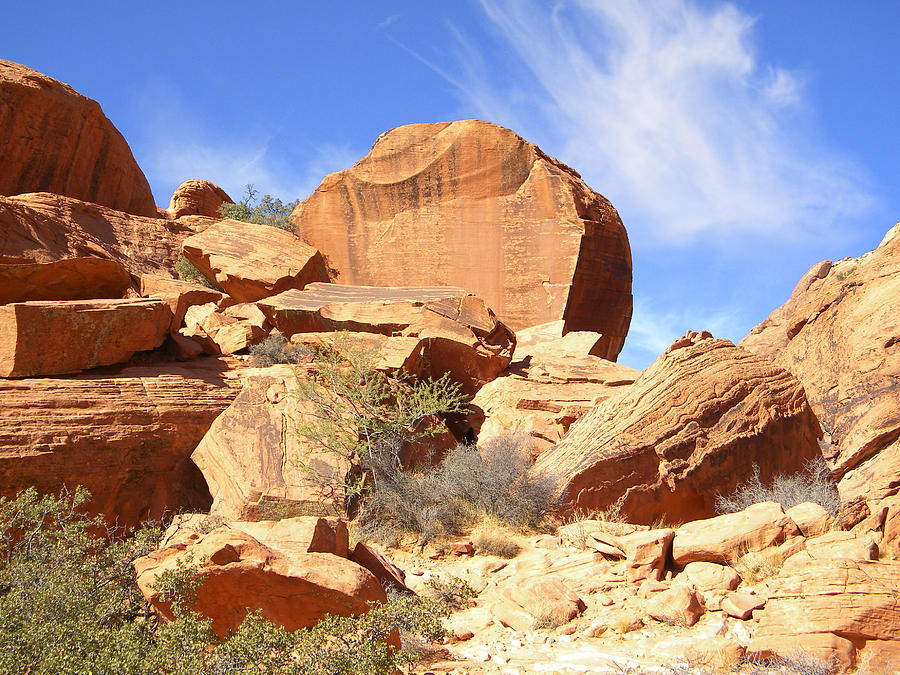 Desert Photograph - Giant Sandstone Boulders by Frank Wilson