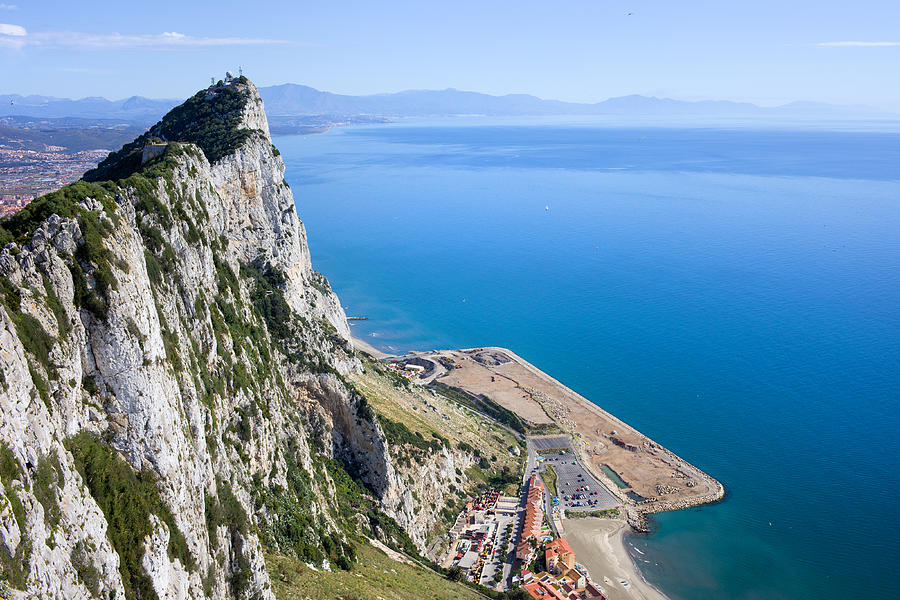 Gibraltar Rock by the Mediterranean Sea Photograph by Artur Bogacki