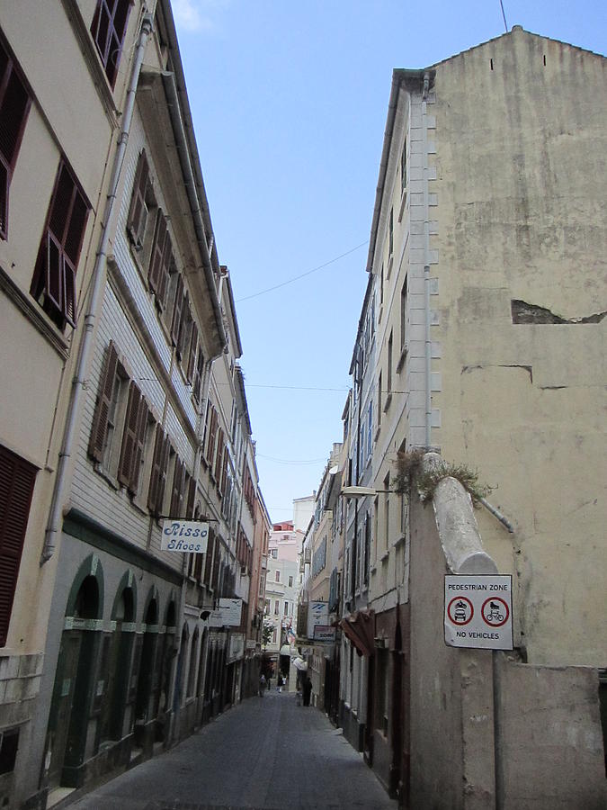 Gibraltar Stone Paved Old Side Street II UK Photograph by John Shiron