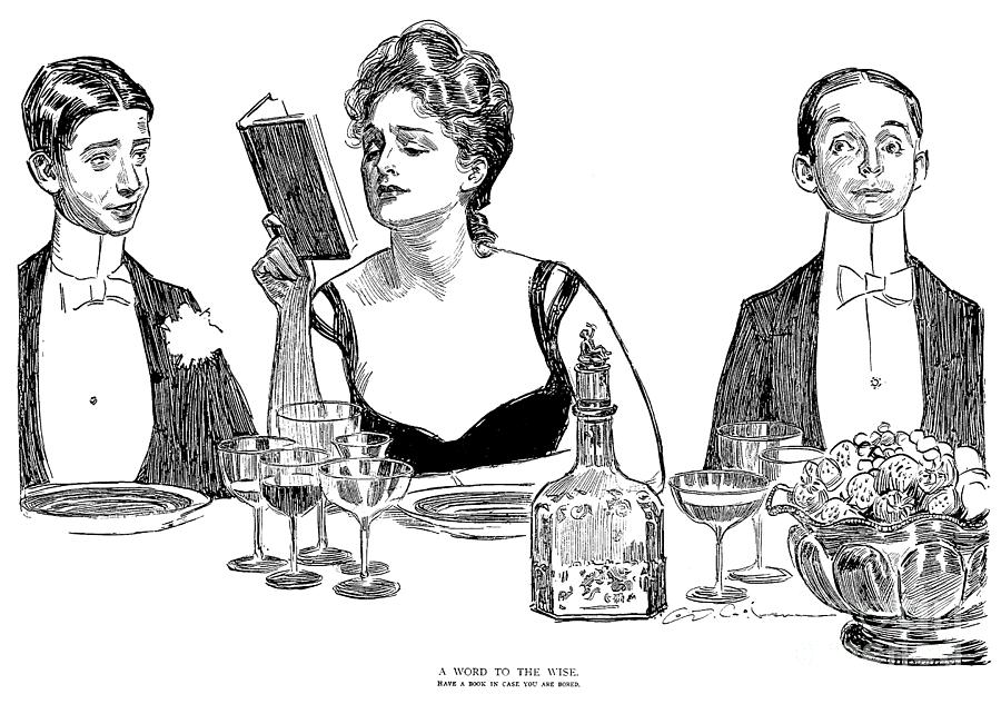 A Word To The Wise Drawing by Charles Dana Gibson