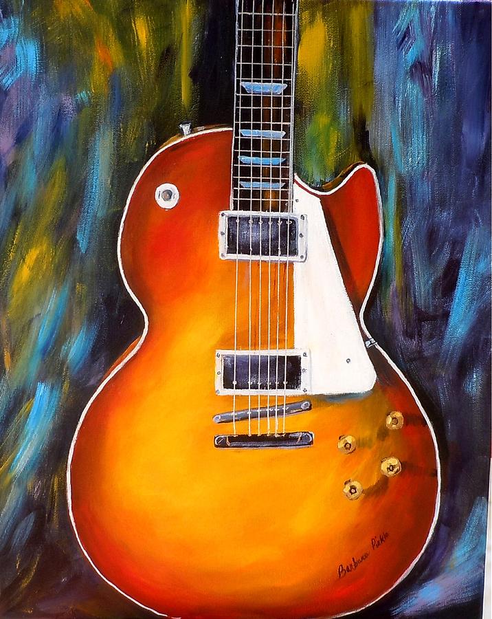 Gibson Les Paul Painting by Barbara Pirkle