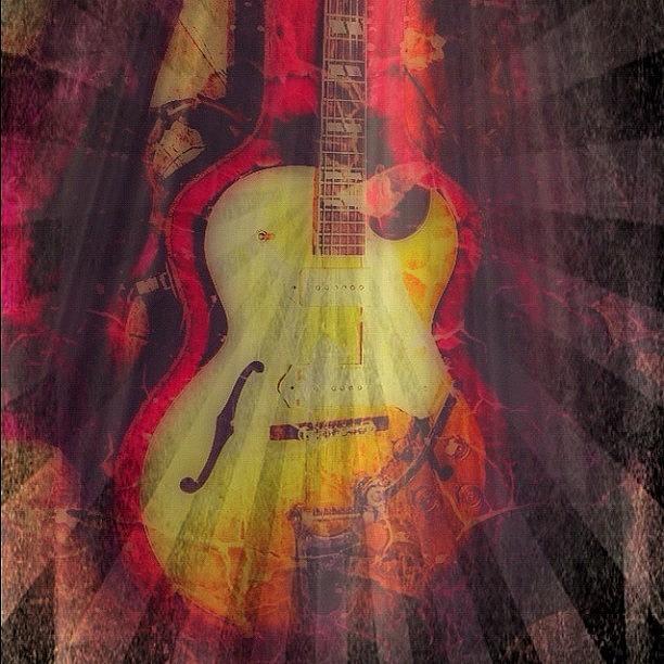Jazz Photograph - Gibsun ;) #gibson #jazz #guitar #art by Keith  Greener