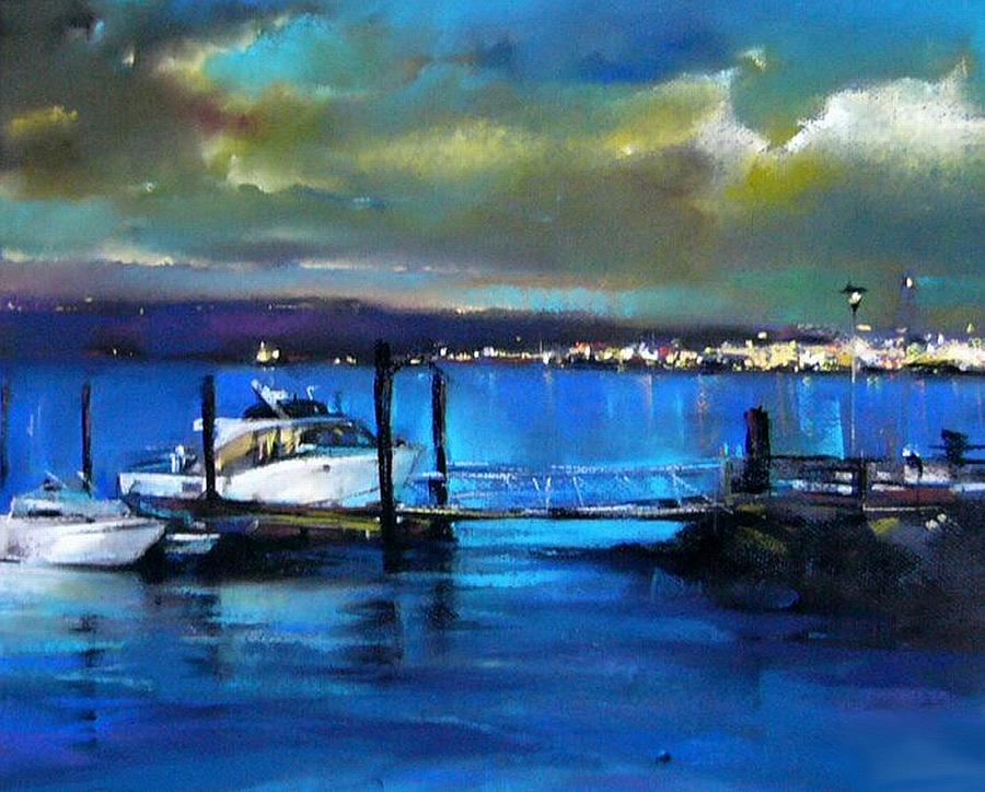 Boat Pastel - Gig Harbor WA by Valentina Ragsdale