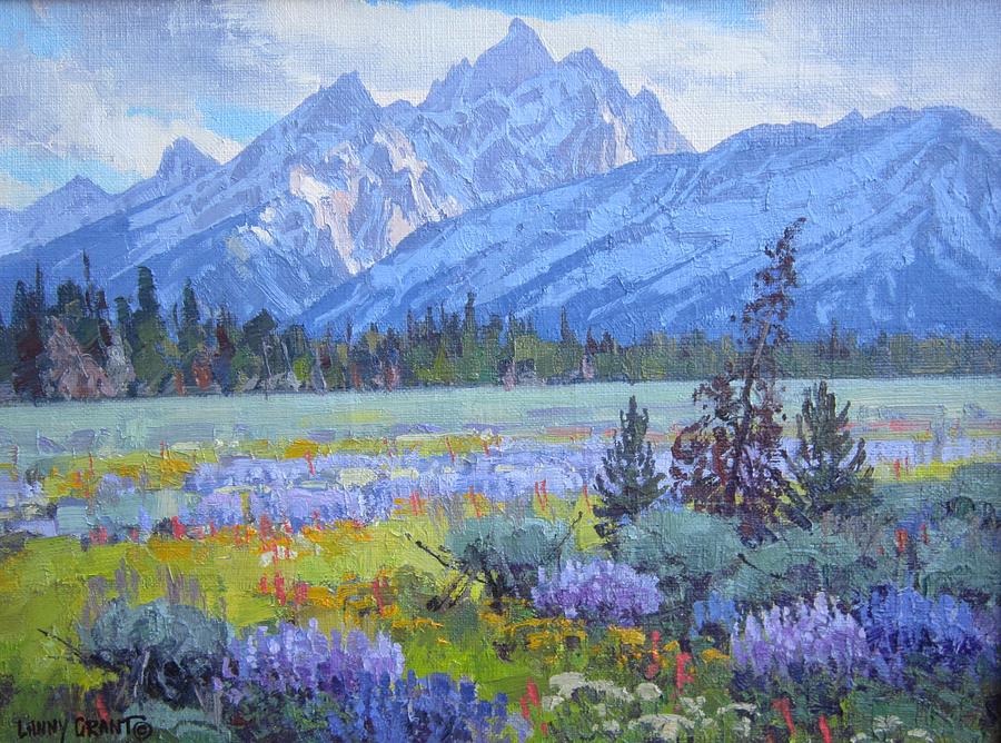 Gila Lupine and Sage Painting by Lanny Grant - Fine Art America