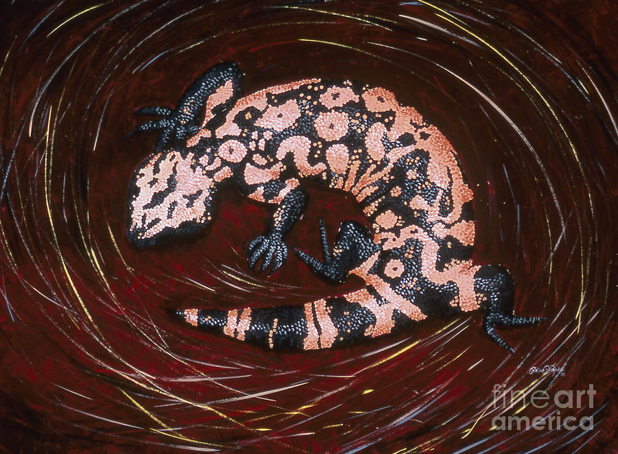 Reptile Painting - Gila Monster by Catalina Rankin