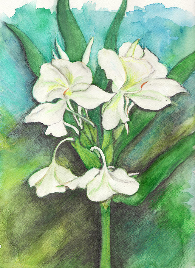 Ginger Lilies Painting by Carla Parris
