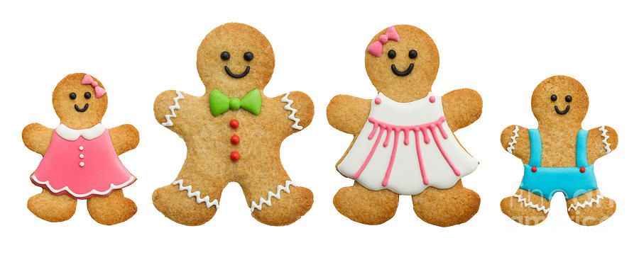 Cookie Photograph - Gingerbread family by Ruth Black