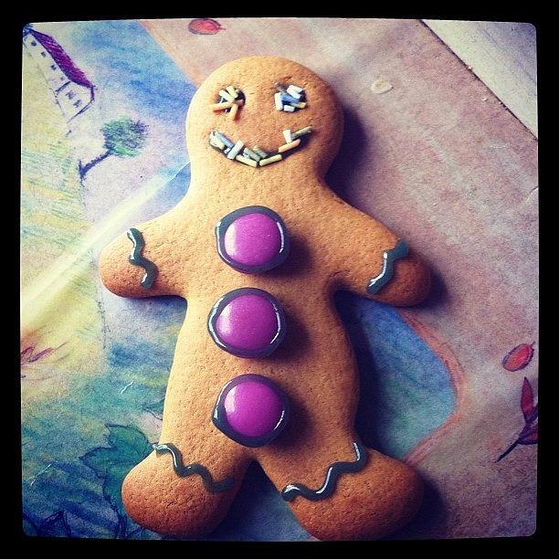 Biscuit Photograph - Gingerbread Man by Sam Cottenden