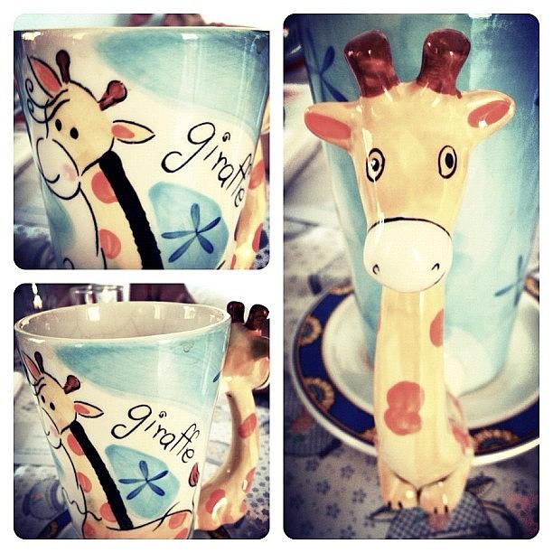 Summer Photograph - Giraffe Coffee Mug! Goodmorning! ☀ by Myrtali Petrocheilou