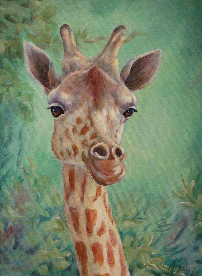 Giraffe Painting - Giraffe by Mary Lillian White