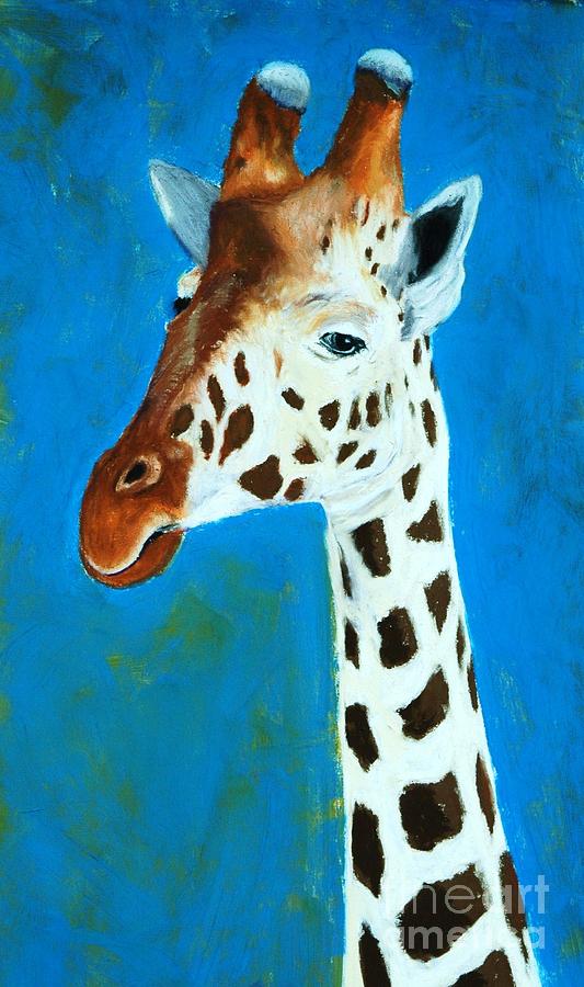 Giraffe Portrait Painting by Melinda Etzold