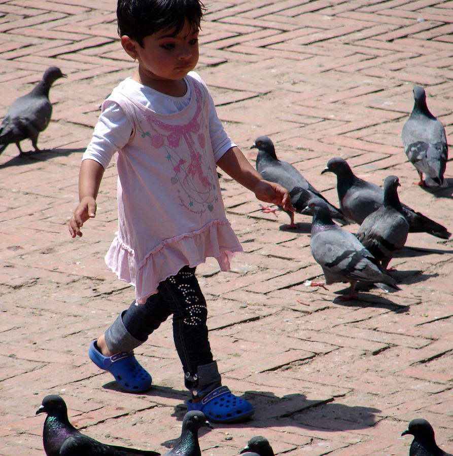 Girl And Pheasants Photograph by Anand Swaroop Manchiraju