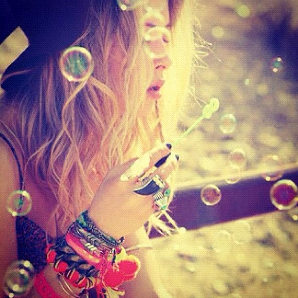 Summer Photograph - #girl #blow #bubbles #summer #day by Isidora Leyton